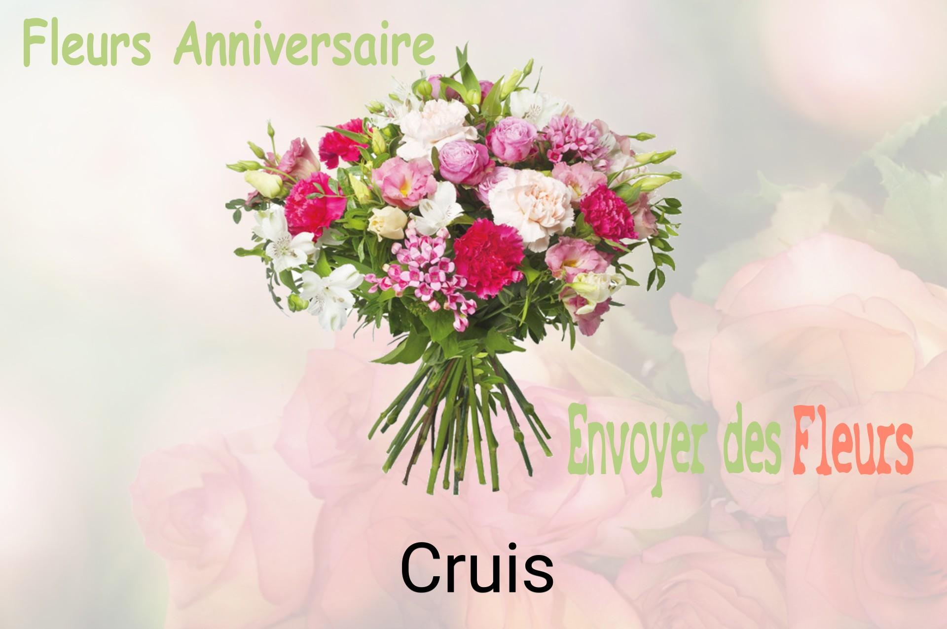 Bouquet de fleurs d’anniversaire livré à Cruis