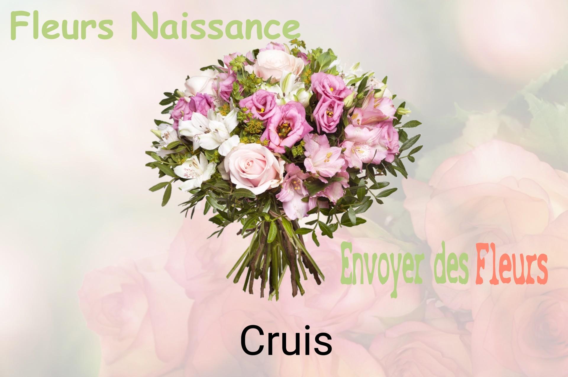 Bouquet de fleurs de naissance livré à Cruis